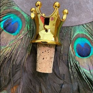 👑Gold crown bottle wine stopper topper